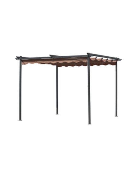PERGOLA IN ACCIAIO C/TELO RETRATTILE 3X3XH2,2 M
