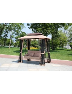 C DONDOLO HAREM IN ACCIAIO C/MOSCHIERA BEIGE SC