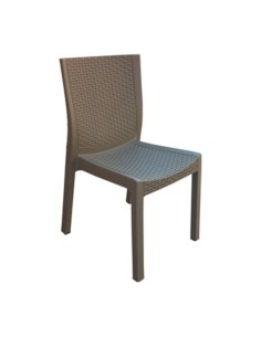 SEDIA PANAREA RESINA EFFETTO RATTAN TORTORA