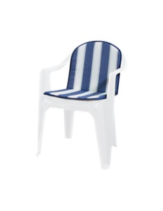 CUSCINO SCHIENALE BASSO DOUBLE RIGATO BLU