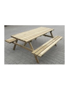 SET BIRRERIA PICNIC LEGNO IMPREGN 180X160XH71CM