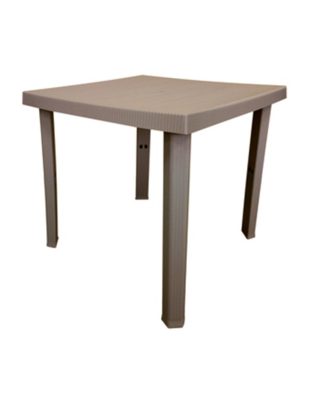 TAVOLO RESINA FIGARO 80X80XH72CM TORTORA
