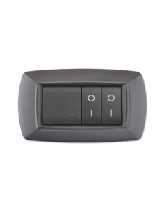 PLACCA LIFE LIVING PLAST GRIGIO CHIARO VULCAN 4P