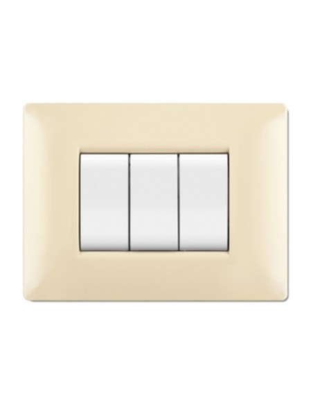 PLACCA LIFE Q LIVING PLAST AVORIO                3P