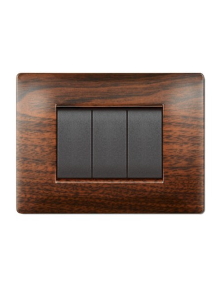 PLACCA LIFE Q LIVING PLAST LEGNO SCURO  7P