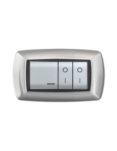 PLACCA LIFE LIVING PLAST ALLUMINIO CHIARO 4P