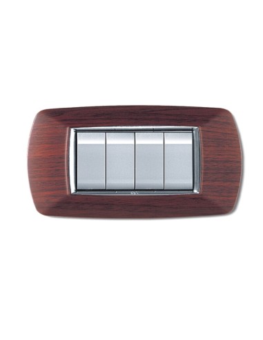 PLACCA LIFE LIVING PLAST LEGNO SCURO 4P