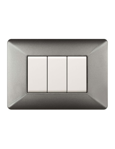 PLACCA EASY MATIX ALLUMINIO NOTTE 3P