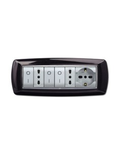 PLACCA LIFE LIVING PLAST NERO GLITTERING 7P
