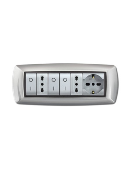 PLACCA LIFE LIVING PLAST ALLUMINIO CHIARO 7P