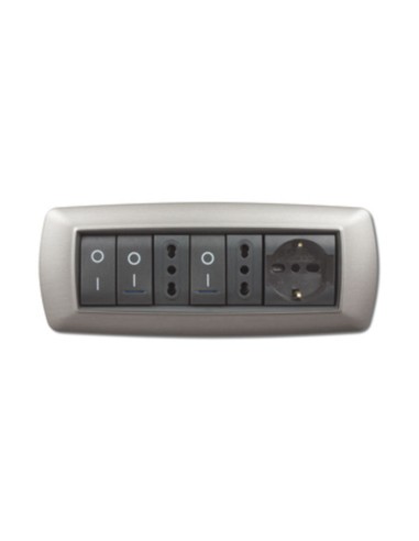 PLACCA LIFE LIVING PLAST ACCIAIO SATINATO 7P