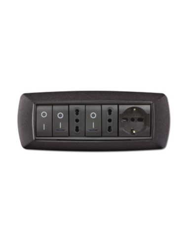 PLACCA LIFE LIVING PLAST GRIGIO NOTTE VULCAN 7P