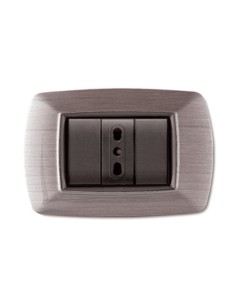 PLACCA LIFE LIVING PLAST ACCIAIO SATINATO 3P