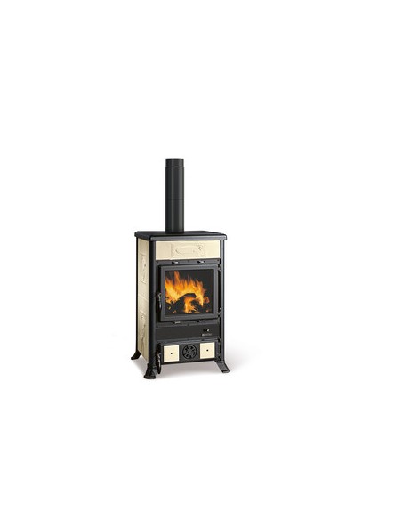 STUFA LEGNA  9 KW ROSSELLA R1 5.0 CERAMICA PANNA V5