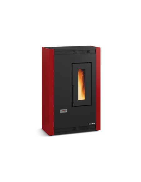 STUFA PELLET VENTIL SLIM 5.1KW LUISELLA 5.0 BORDEAUX V5