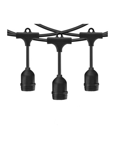 LUCI P/GAZEBO OMBRELLONE 10 M C/10 PORTALAM NERO