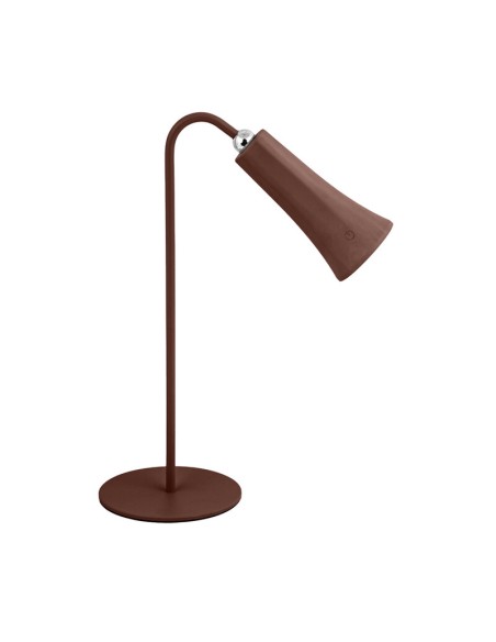 LAMPADA LED RICARICABILE DA TAVOLO ALICE RUGGINE