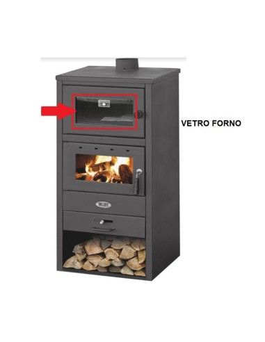 R VETRO FORNO P/STUFA LEGNA C/FORNO BLIST BR