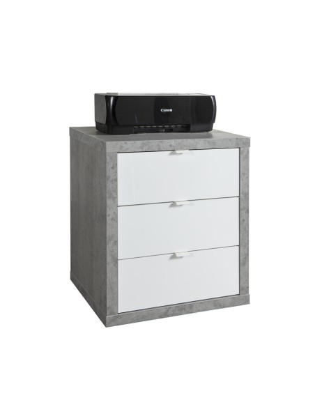 PRATICO CASSETTIERA 45,2X55XH65,5 CM CEMENTO