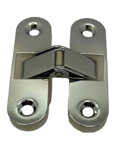 CERNIERE OVALI INVISIBILI CROMO LUCIDO +NYLON BIANCO MM.89X25