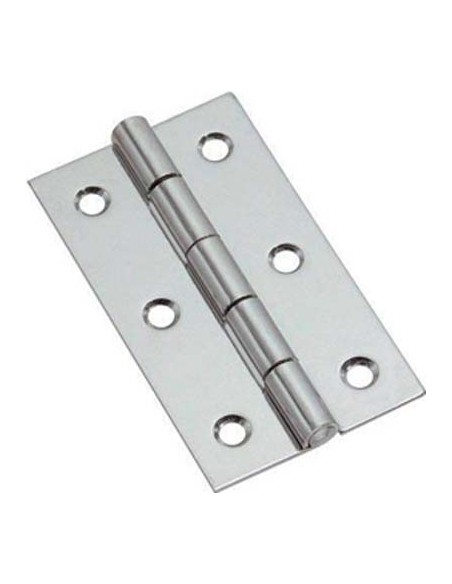 CERNIERA STRETTA 3323 VALTOCE INOX PERNO FISSO MM 50X30X1,0