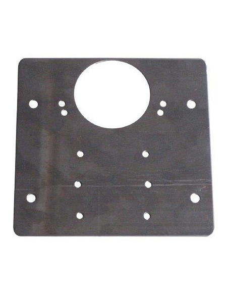 PIASTRA RIPARAZIONE X CERNIERE INCASSO 645 MINUTEX ACCIAIO ZINCATO MM 90X90 SP. MM 1+FORO DIAM.MM 35