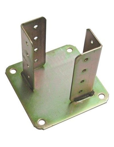 SUPPORTO GAZEBO QUADRO A PAVIMENTO 840 ZINCATO GIALLO S.MM 4,0 MM 200X200